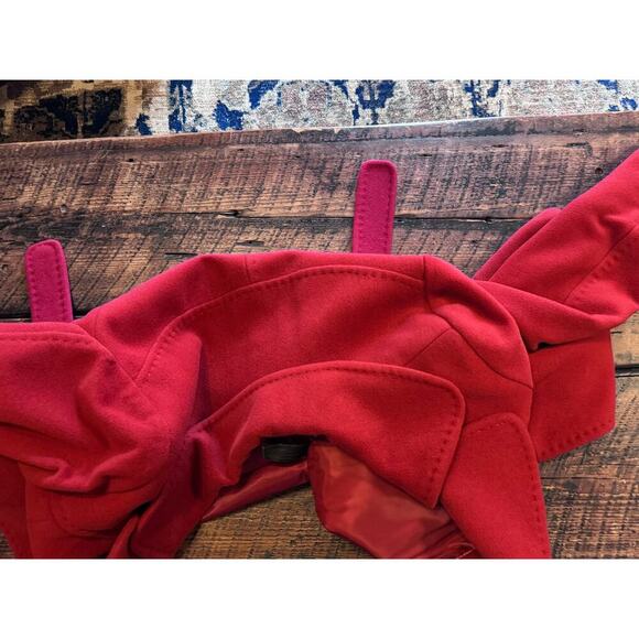 Ellen Tracy Long Button Down Belted Peacoat Trenchcoat Wool/Angora blend Size 12 - Picture 14 of 15